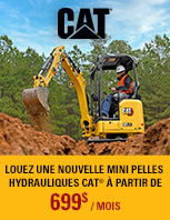 Mini-excavatrice hydraulique Cat