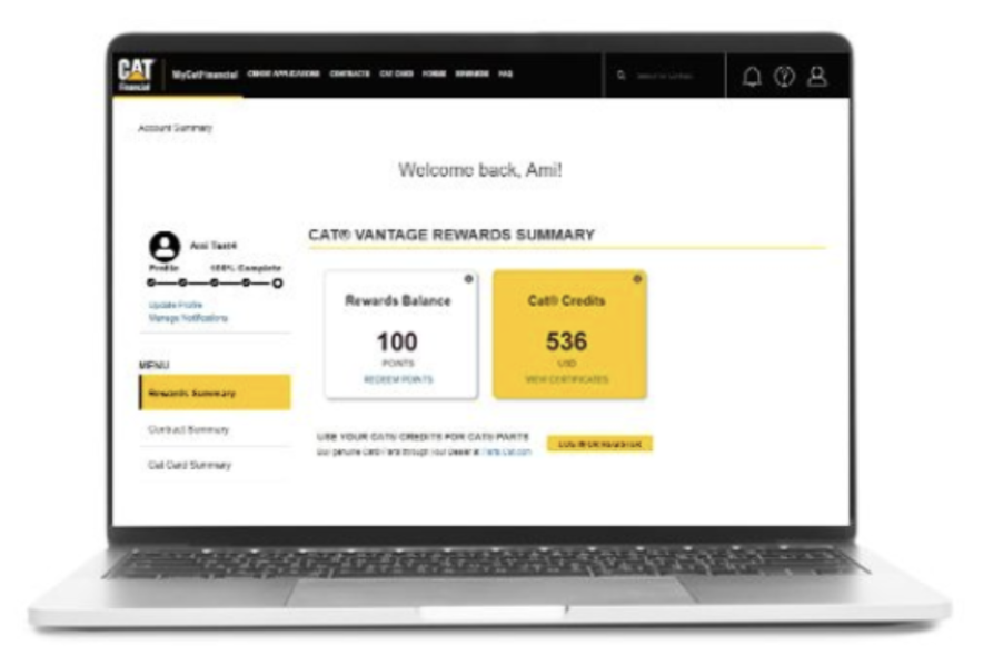 Cat Vantage Rewards program