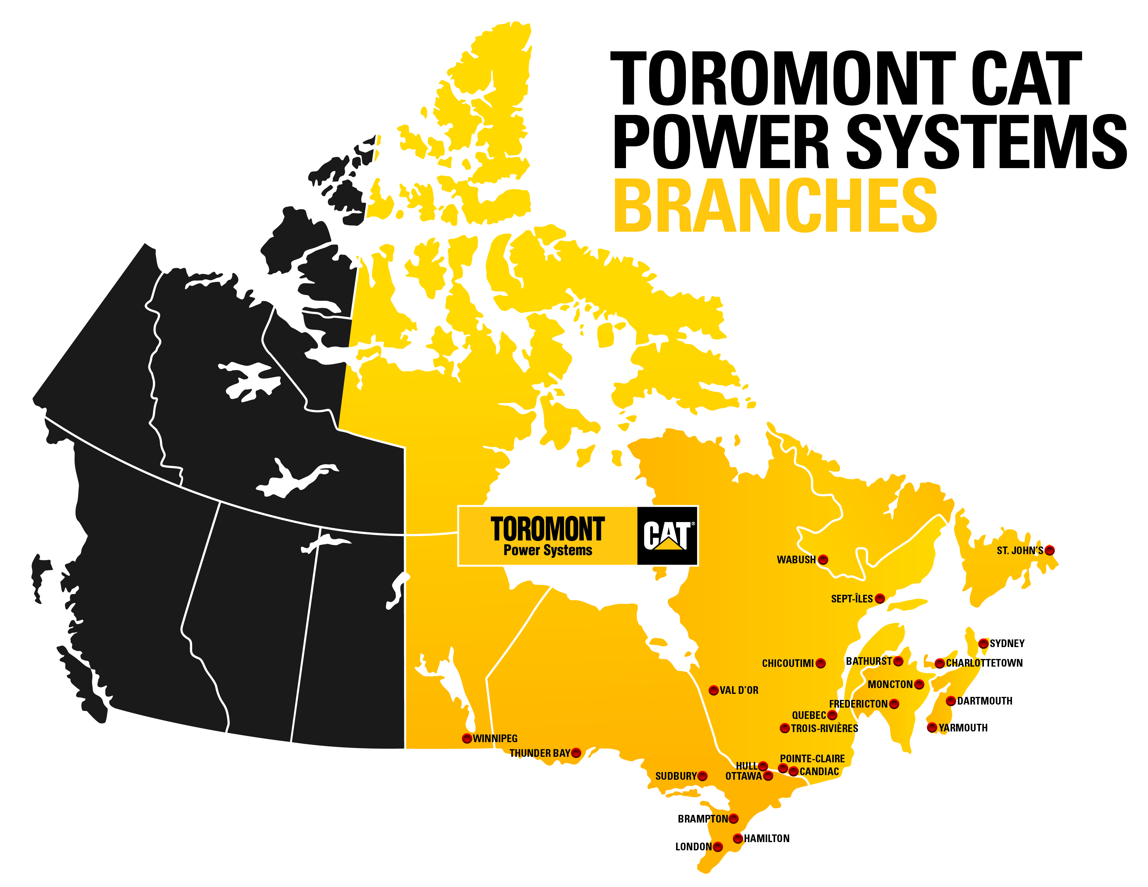 Toromont Power Systems Branch Map_2017-Labelled